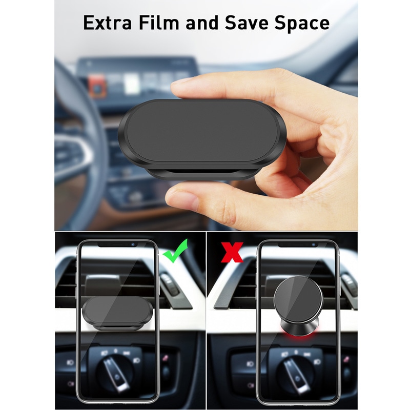 Magnetický držák do auta, 360 ° otočení, držák do auta, magnetický stojan na mobil, stojan 4,0-6,4 palce pro samsung, iphone telefonní stojan